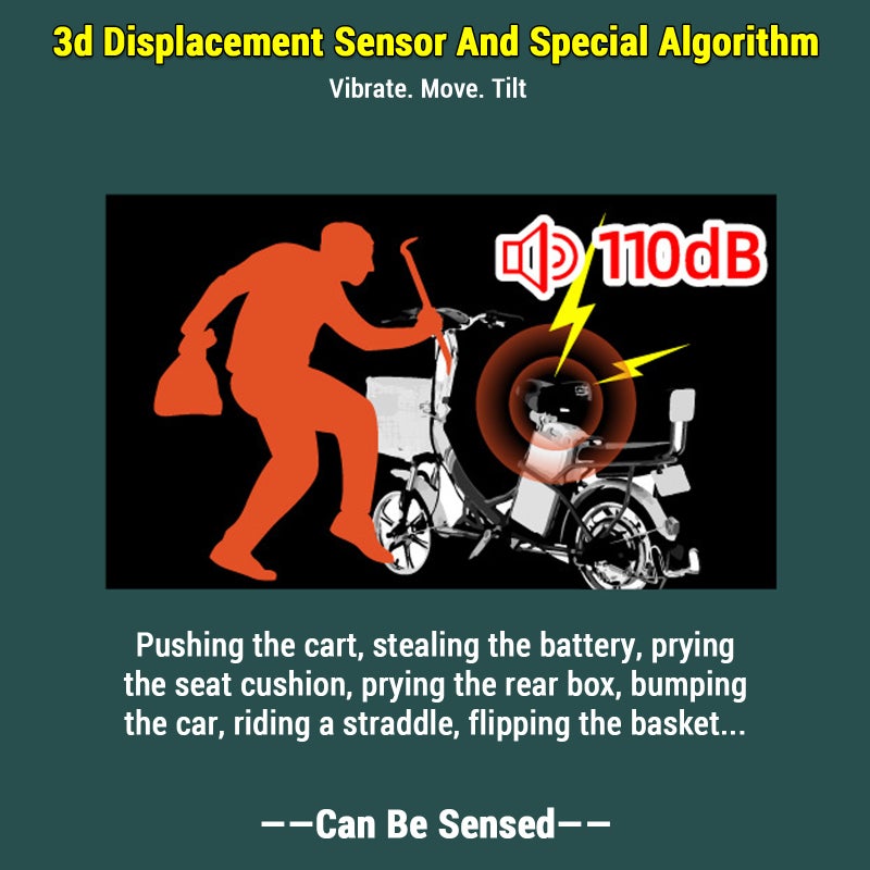 Self-Propelled Anti-Theft Device Household Electric Car Alarm Wiring Vibration Alarm - Image 5