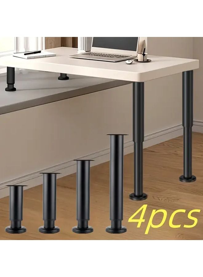 4 قطع أرجل دعم قابلة للتعديل من 3.15 إلى 4.72 بوصة للخزانات والطاولات - Image 2