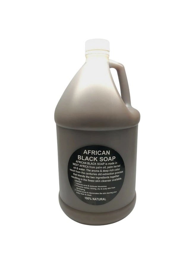 Kyabo African Black Soap - Liquid Soap 1 Gallon - 100% Natural Soap from Ghana - African Shea Butter Soap - Bulk Liquid Soap - Image 1