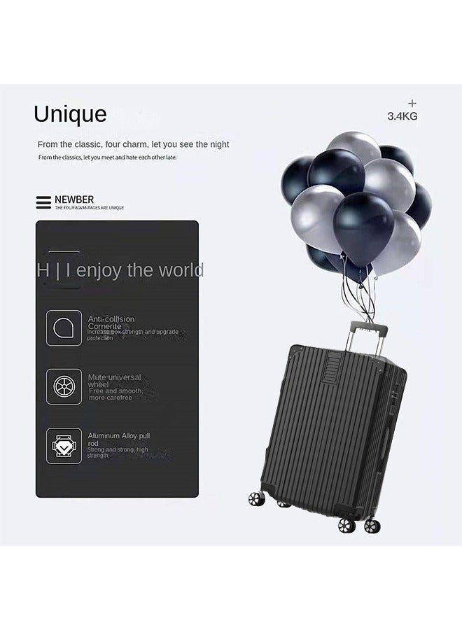 Favarey New Travel Luggage Set, ABS Travel Trolley Bag with Carry On Cabin Sizes and Check-in Sizes,Size 12/20/24/28, Black - Image 4