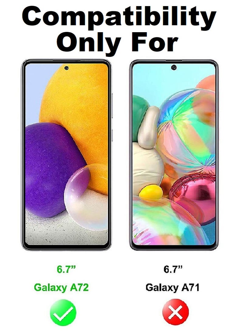 Tempered Glass Screen Protector Anti-Spy Privacy Designed For Samsung Galaxy A72 Full Screen Coverage And Bubble Free