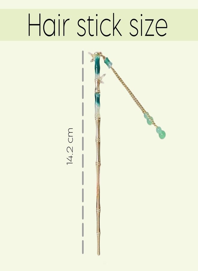 Eclate accessories Vintage Hair Sticks, Metal Pearl Butterfly Flower Design, Chinese Hanfu Style Hair Pins, Gold - Image 3