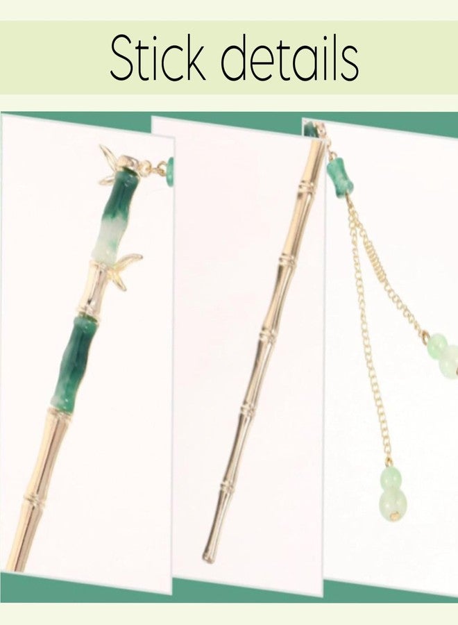 Eclate accessories Vintage Hair Sticks, Metal Pearl Butterfly Flower Design, Chinese Hanfu Style Hair Pins, Gold - Image 5