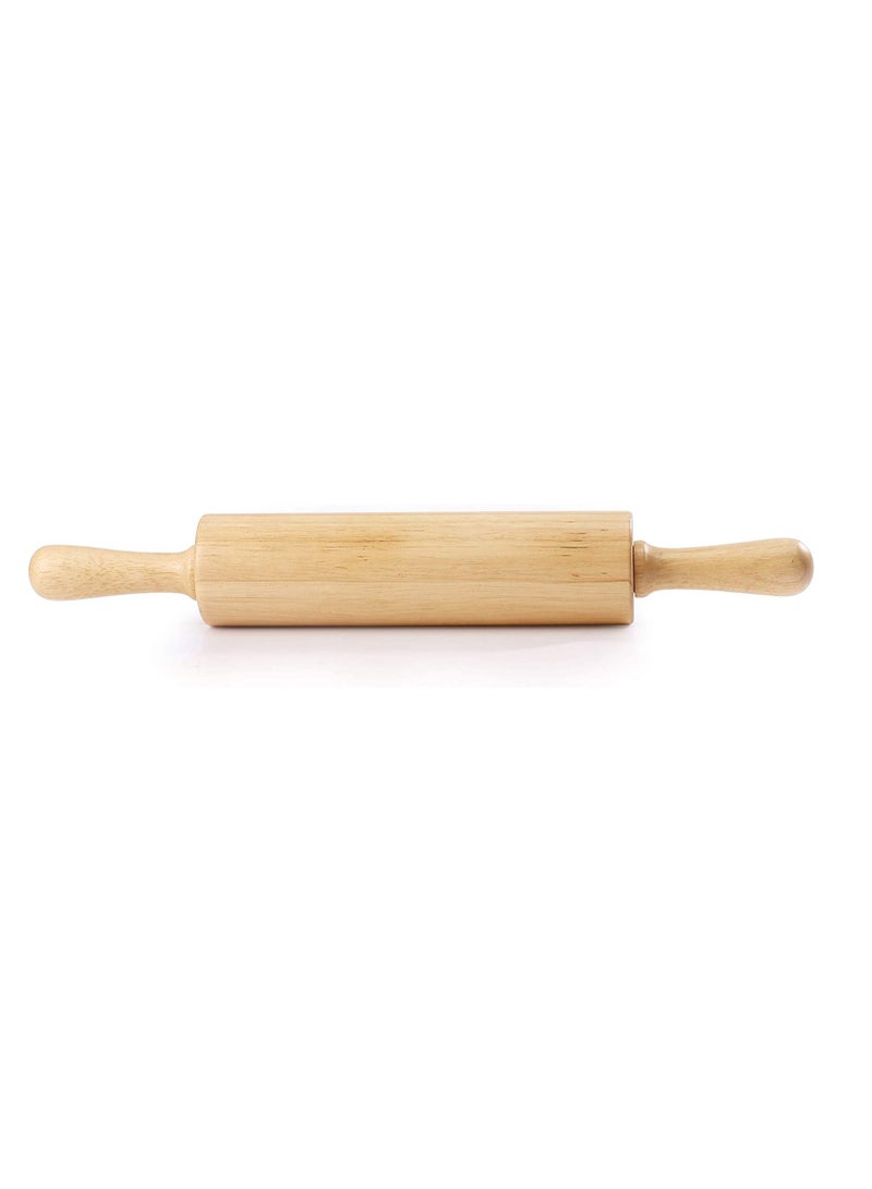 BILLI Classic Wooden Revolving Rolling Pin 23cm - Wood Dough Roller - Image 2