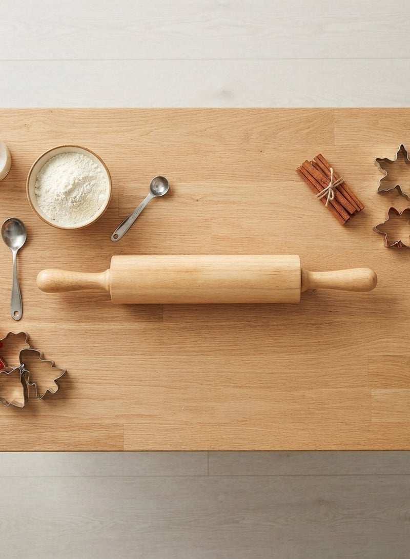 Billi Wood Rolling Pin, Brown, 9 Inch | Wooden Rolling Pin for Dough, Pastry, Pizza, Cookies & Baking - Image 4