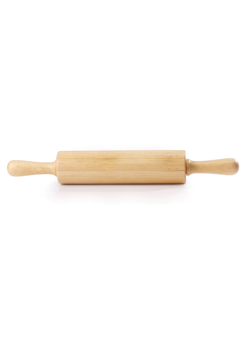 Billi Wood Rolling Pin, Brown, 9 Inch | Wooden Rolling Pin for Dough, Pastry, Pizza, Cookies & Baking - Image 1