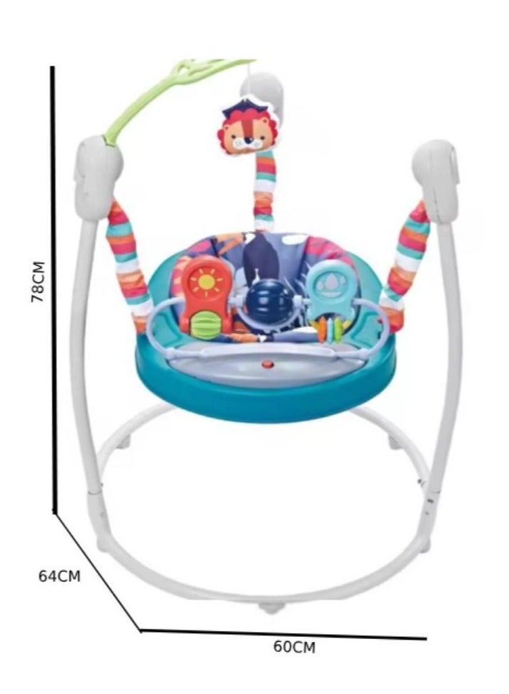 Adjustable Swivel Seat Baby Rocking Suspension Chair With Music, Light And Cradle Toys - Image 2