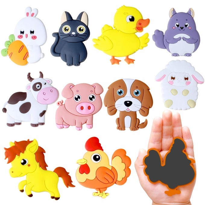 Refrigerator Magnets for Kids Cute Farm Animals Fridge Magnet for Toddlers 13 Kids Magnets for Fridge Baby Educational Gift Full Back Magnetic Toddler Magnets
