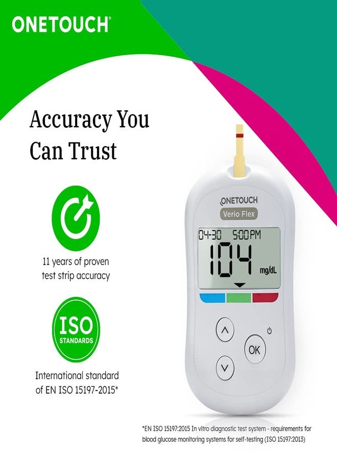 OneTouch Verio Flex glucometer with 25 Test Strips & 25 additional lancets (total 35 sterile lancets) | Sync your results with OneTouch Reveal mobile app| Simple & accurate testing of blood sugar - Image 4
