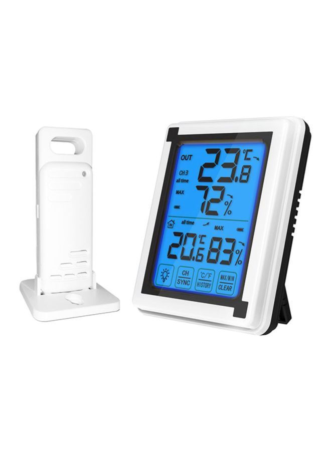 NIBEMINENT Digital Thermo-Hygrometer White/Black 9.6x11.4cm - Image 1