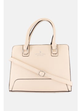 Women Brand Logo Satchels Bag 30 L x 25 H x 11 W cm, Beige