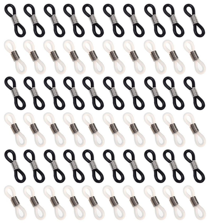 Hyamass 60pcs AntiSlip Rubber Eyeglass Chain Ends Retainer Connector for Glasses Chain Eyeglasses Chain Essential Glasses Accessories for Eye Glasses Holders Around Neck