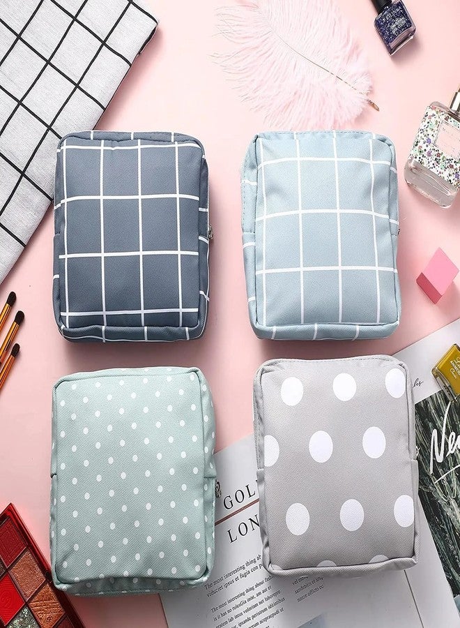Trendegic Portable Mini Fashion Nursing Sanitary Napkin Pouch Pad Holder Zipper Travel Cosmetic Makeup Jewellery Storage Bag for Girl and Women (5 PCS) - Image 2
