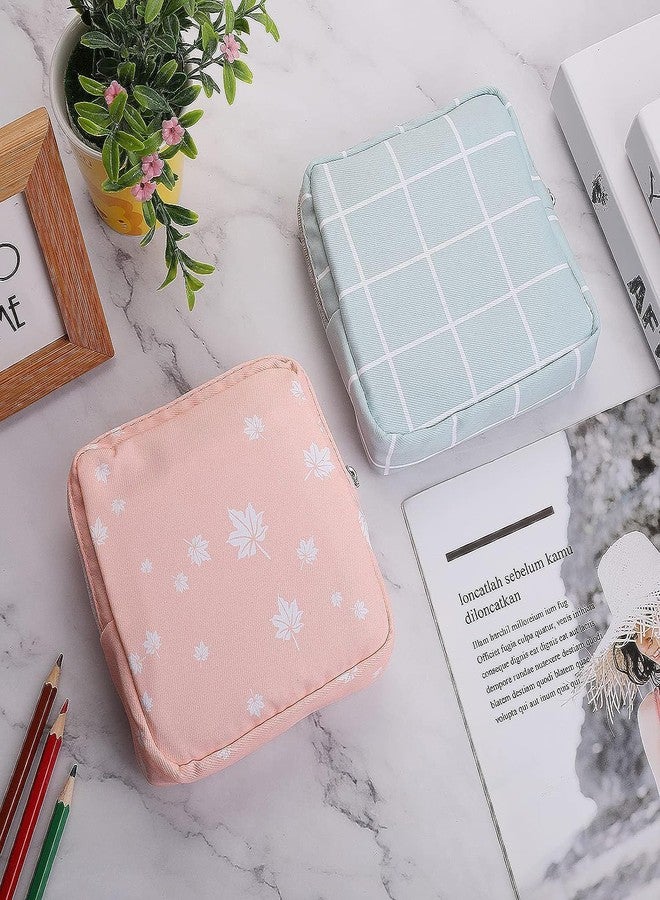 Trendegic Portable Mini Fashion Nursing Sanitary Napkin Pouch Pad Holder Zipper Travel Cosmetic Makeup Jewellery Storage Bag for Girl and Women (5 PCS) - Image 3