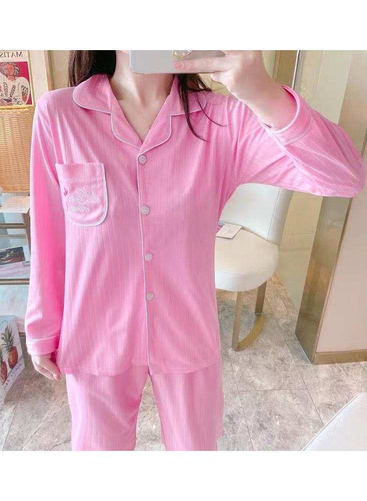 DubaiGallery Women Pyjamas Set PJ Ladies Silk Satin Short Sleeve Print Button Up Loungewear