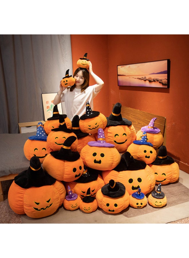 Loquat Overseas  Pumpkin Plush Toy Pillow Funny Devil Pumpkin Pillow Plush Toy Doll-Specifications:70cm (1.6kg)-Color:Curved Eyes And Laughter-blue Stars - Image 2