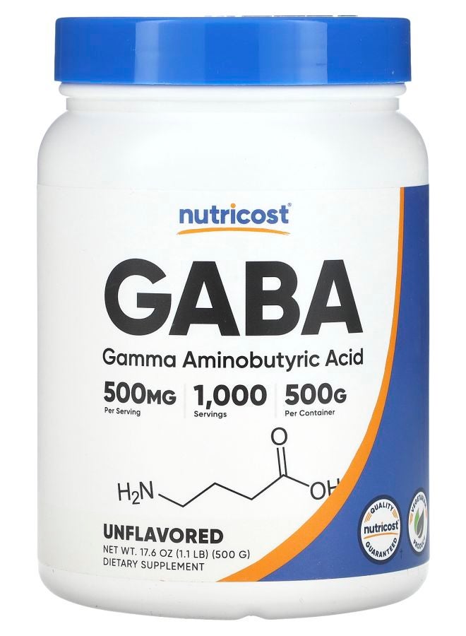 Nutricost GABA Unflavored 17.6 oz  (500 g)