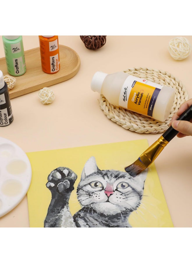 Mont Marte Mont Marte Gloss Acrylic Varnish Signature 250ml (8.5 US fl. oz), Acrylic Paint Varnish, Seals and Protects Artworks from Dust, Light, Archival Finishing Varnish, Dries Clear  - Image 3