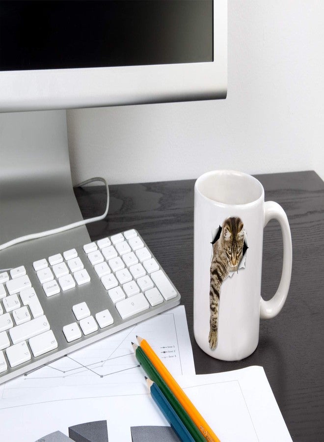 Winston Bear Winston & Bear Cute Reaching Tabby Cat Mug - Ceramic Coffee Mug Gift for Cat Lovers - Perfect Birthday or Christmas, Father's or Mother's Day Gift(11oz) - Image 4