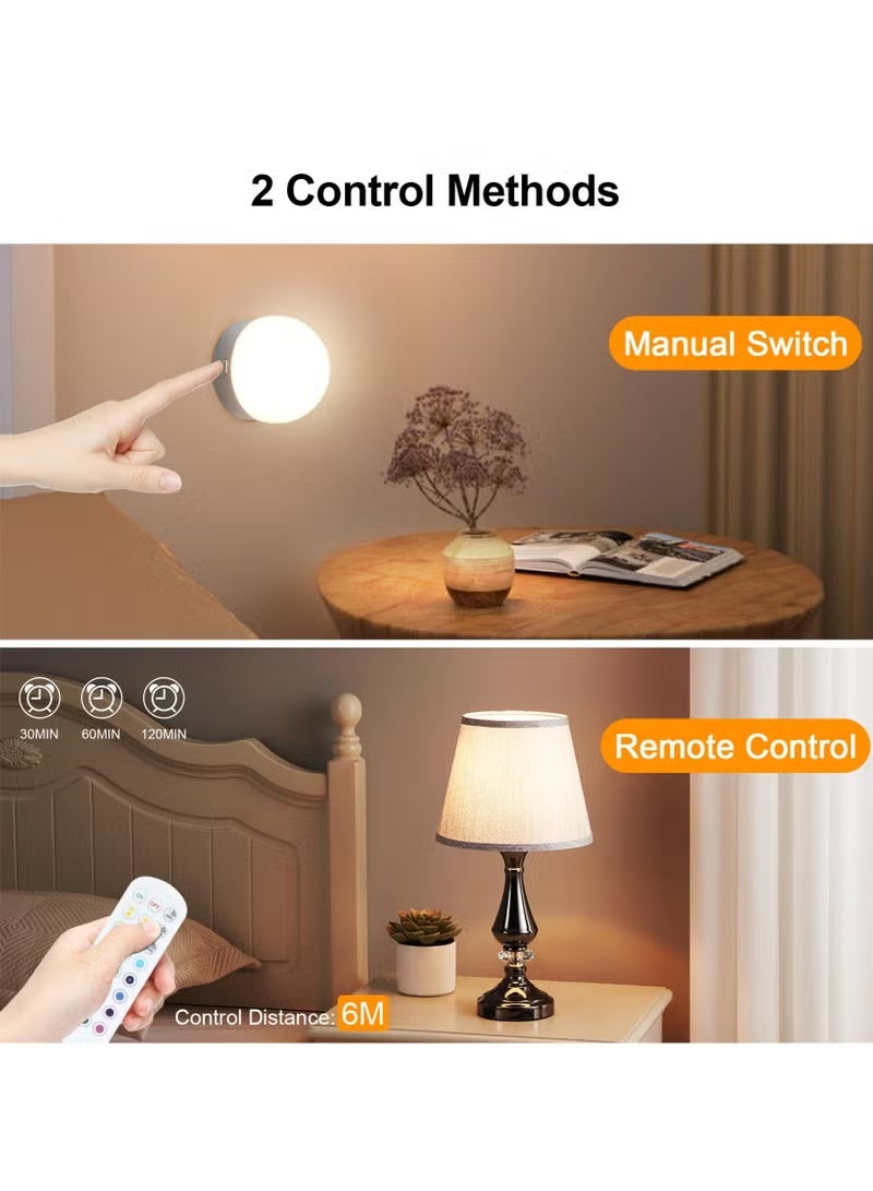 E27 LED Light Bulbs, Rechargeable & Dimmable Light Bulbs with Remote Control, RGB Colorful Changing, Timing Function, Magnetic Detachable Battery Operated Bulb, 2 Pack - Image 5