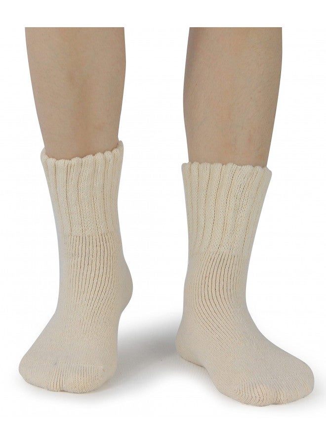 BenSorts Women Warm Solid Socks Ladies Thick Warm Cozy Crew Socks for Female Black Beige Gray 3 Pairs Pack - Image 2