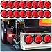 Funtery 16 Pcs 4 Inch Round 16 LED Trailer Tail Lights LED Stop Light Reverse Lights Turn Tail Light IP67 Brake Tail - Image 2