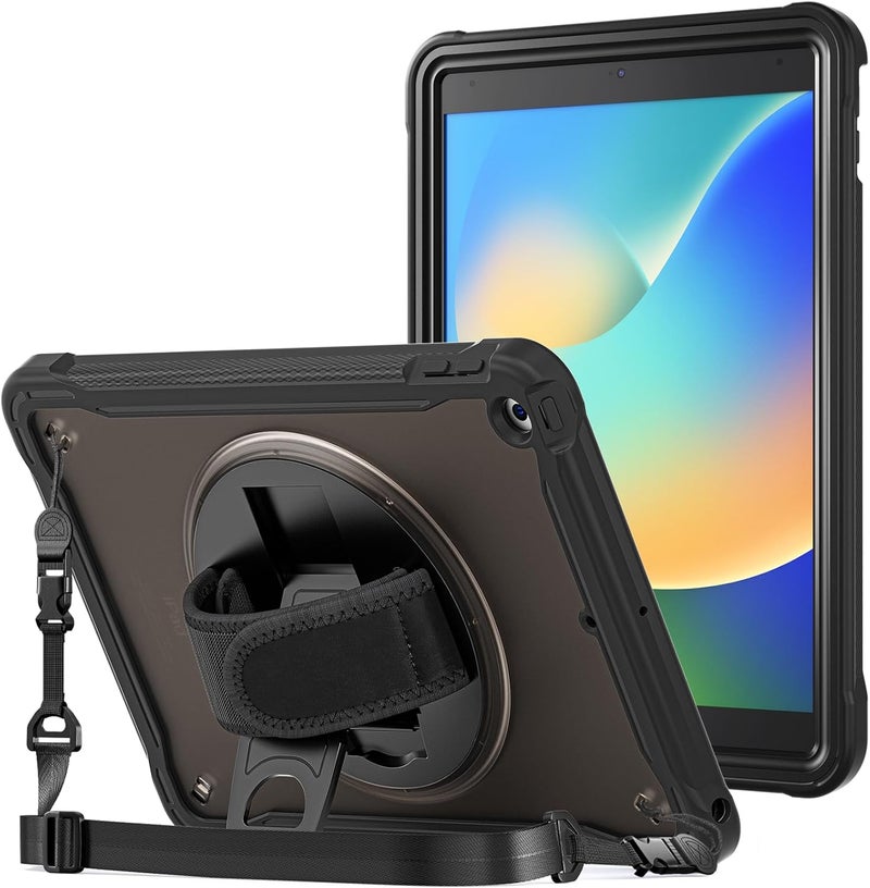 Procases Compatible For Ipad 10.2 Case Ipad 9Th 8Th 7Th Generation 2021/2020/2019 Case, Heavy Duty Shockproof Rugged Case 360 Degree Rotatable Kickstand Protective Cover Case –Black - Image 1