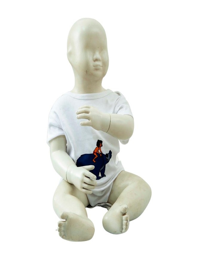 MOJOPANDA Mowgli & Baloo Printed Romper for Infant | 100% Organic Cotton - Image 1