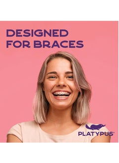 Platypus Platypus Orthodontic Flossers for Braces | Ortho Picks for Adults & Kids | Fits Under Arch Wire | Non-Damaging | Encourage Flossing Habits | Floss Teeth in Under Two Minutes (40 Count (Pack of 2))  - Image 4