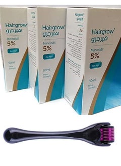 Dar Al Dawa Pack of 3 Hair grow Minoxidil With Derma Roller 