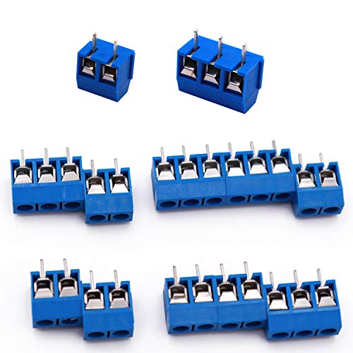 Tnisesm/70pcs 2 Pin & 3 Pin 5mm/0.2inch Pitch PCB Mount Screw Terminal Block Connector (Can be Spliced) TN-T03B - Image 5