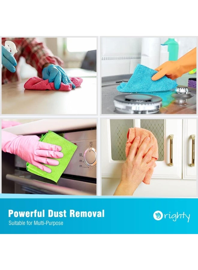 Orighty Orighty Microfiber Cleaning Cloth Pack of 12, Highly Absorbent Cleaning Supplies, Lint Free Cloths for Multiple-use, Powerful Dust Removal Clean Rags for House, Kitchen, Car Care(12x12 inch) - Image 2