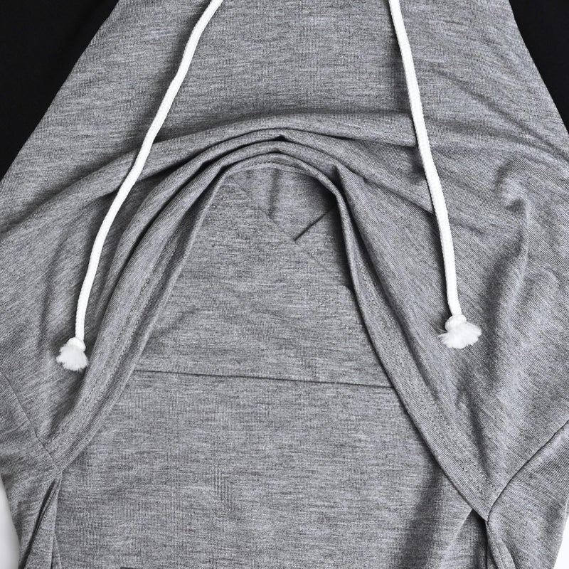 GINKANA Women's Maternity Nursing Shirts Top Long Sleeves Breastfeeding Maternity Tops Casual Clothes with Kangaroo Pocket - Image 5