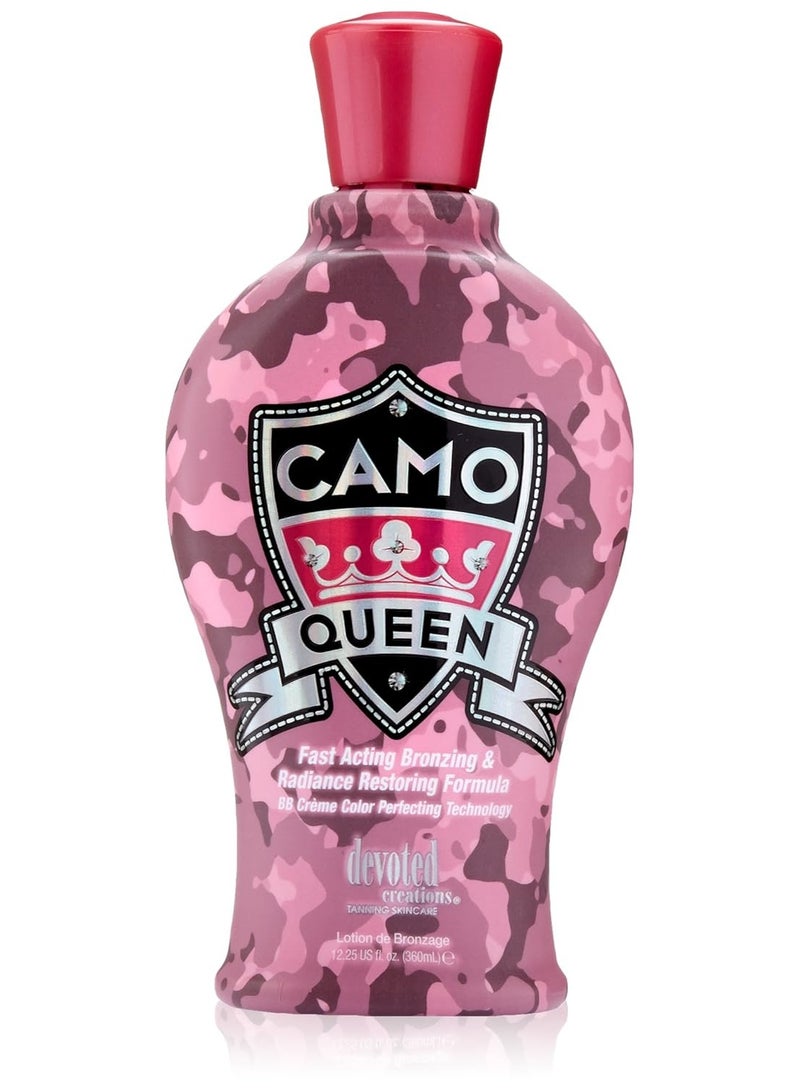 Devoted Creations Camo Queen Bronzing Lotion, 12.25 Fluid Ounce