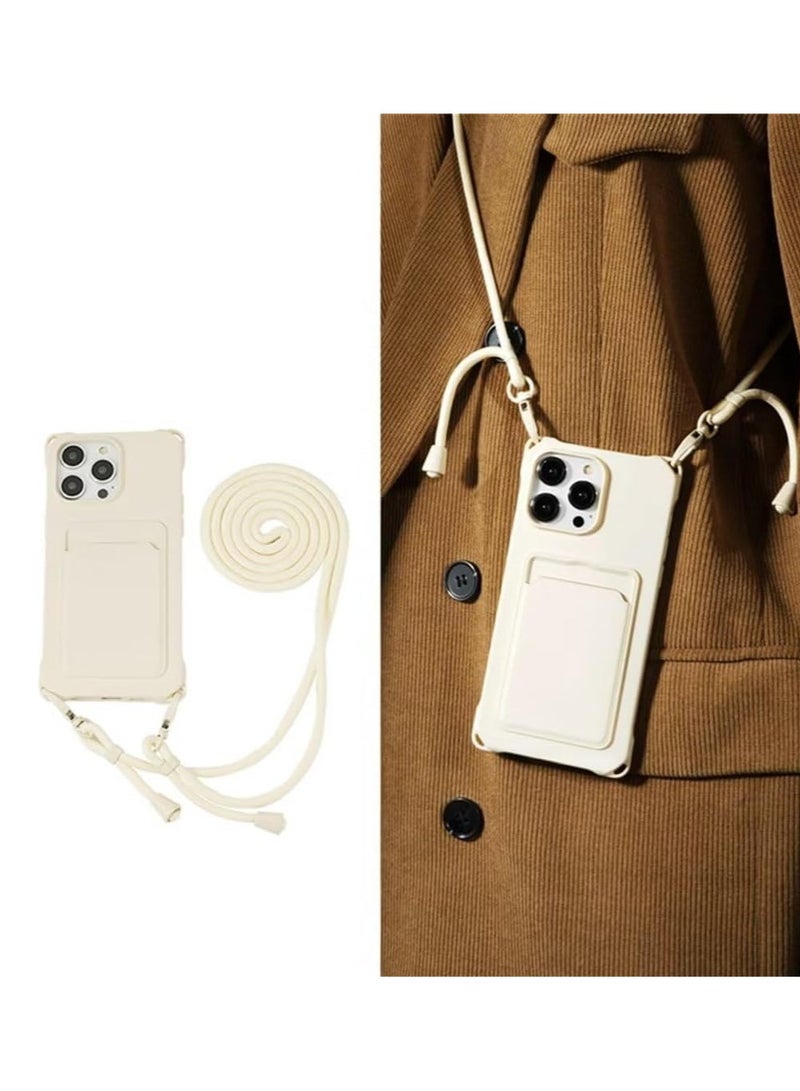 عام مصممة لحافظات iPhone 15 Pro MAX عبر الجسم للنساء والرجال، حافظة عابرة للجسم بسلاسل ملونة توفر حماية ضد الصدمات بتصميم بسيط وأنيق وملون. - Image 3