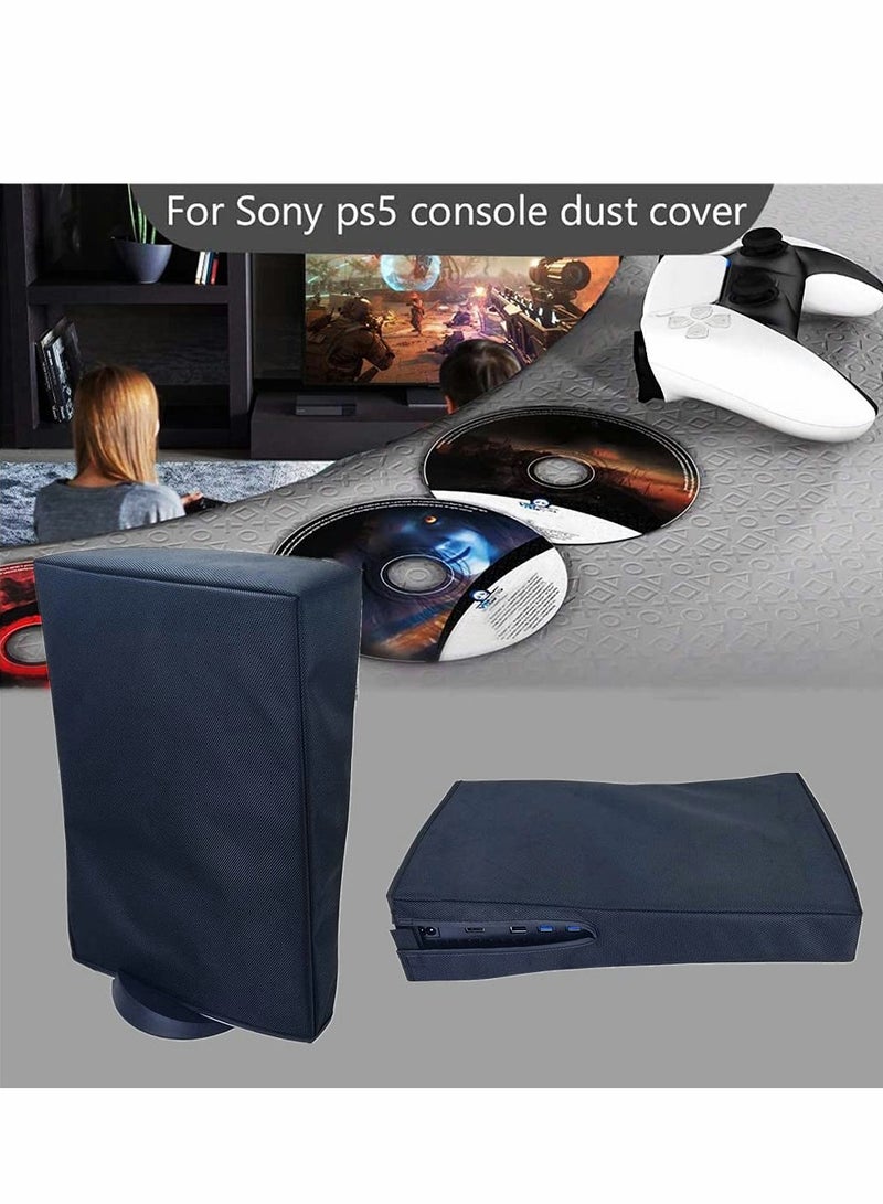 SOLARAE Dust Cover for PS5 Console, Oxford Fabric Anti-Scratch Waterproof Dust Guard with Back Cable Port for Playstation 5 Digital & Disk Version - Image 3