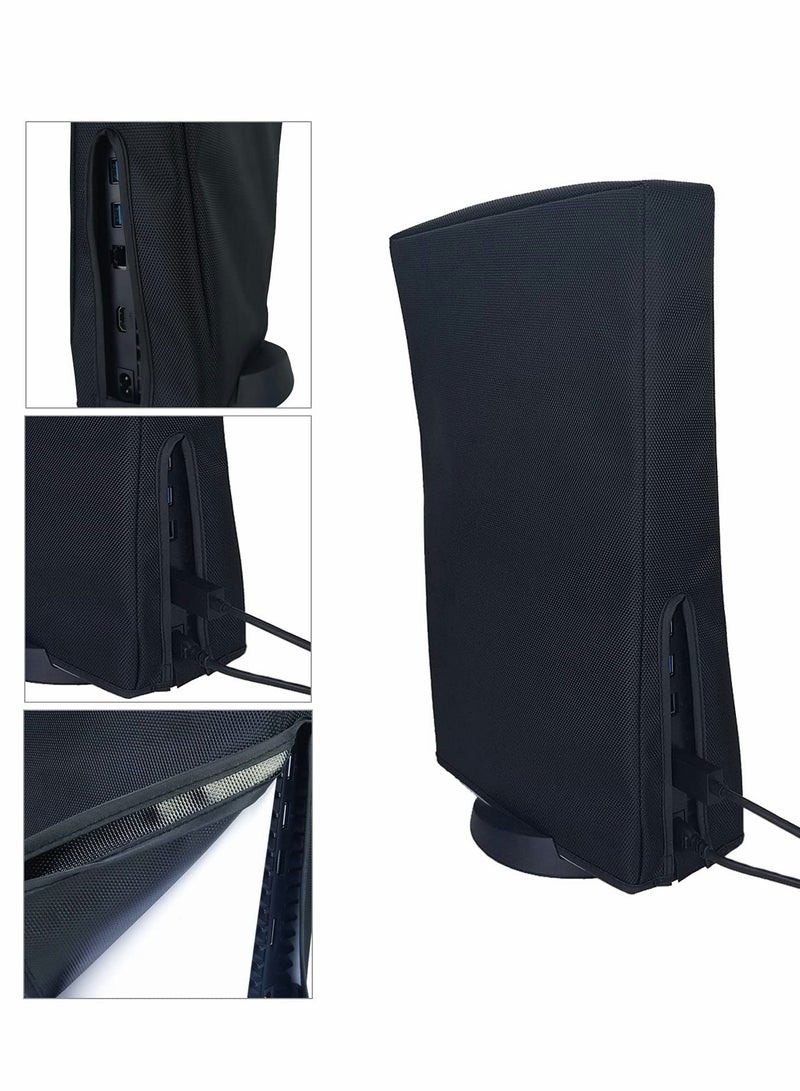 SOLARAE Dust Cover for PS5 Console, Oxford Fabric Anti-Scratch Waterproof Dust Guard with Back Cable Port for Playstation 5 Digital & Disk Version - Image 4