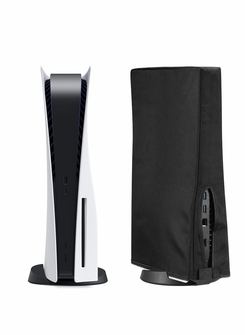 SOLARAE Dust Cover for PS5 Console, Oxford Fabric Anti-Scratch Waterproof Dust Guard with Back Cable Port for Playstation 5 Digital & Disk Version - Image 1
