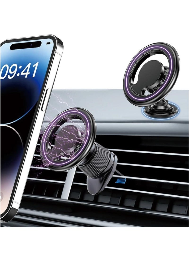 Arabest Magsafe Car Holder, Car Phone Magnet Air Vent Magnetic Car Mobile Holder Rotatable Car Mount Fit  - Image 1