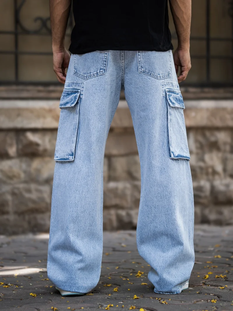 مانياك جينز كارغو رجالي مانياك بقصة واسعة وتدرج سماوي
