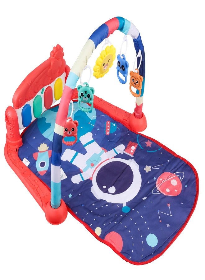 GOODOO Tiny Treasures Musical Play Mat Piano Gym Mat Gym & Fitness Rack Space Design, Red Colour - Image 3