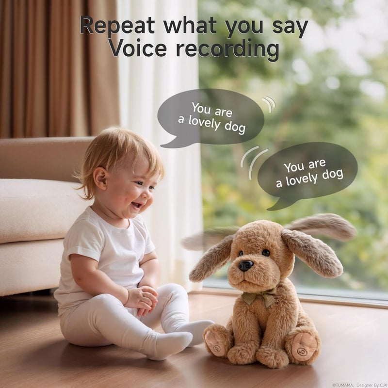 Electronic Plush Toy Dog - Interactive Singing Puppy with Fanning Ears for Kids - Image 4