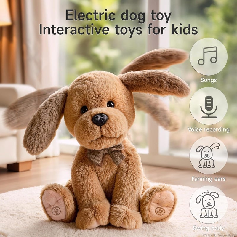 Electronic Plush Toy Dog - Interactive Singing Puppy with Fanning Ears for Kids - Image 2