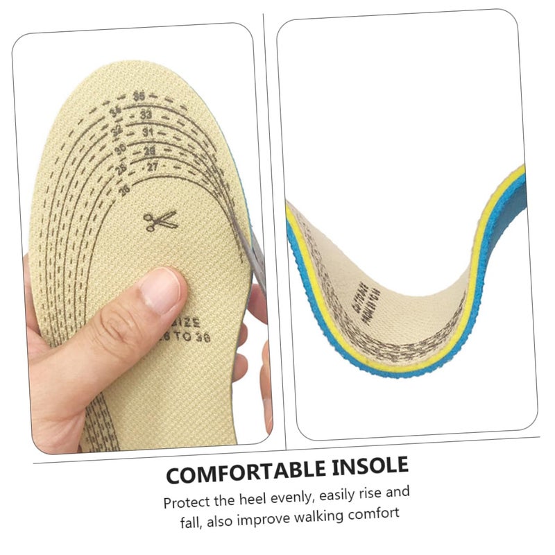 2 Pairs Cuttable Double Sided Insoles For Women Boys Girls Foot Care Outdoor - Image 4