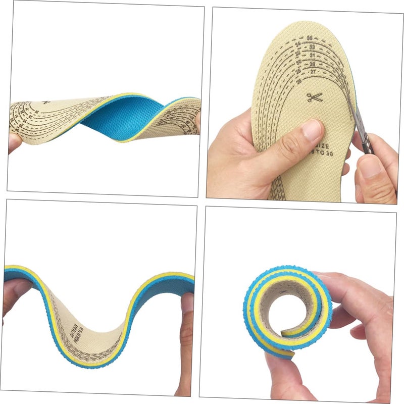 2 Pairs Cuttable Double Sided Insoles For Women Boys Girls Foot Care Outdoor - Image 5