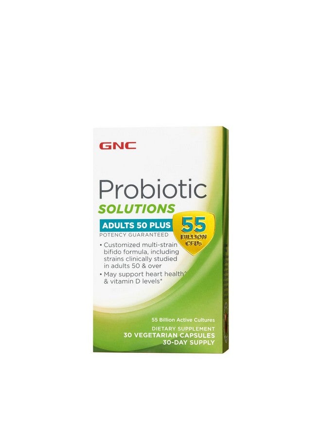 GNC Probiotic Solutions Adults ; Customized Vegetarian Formula For Adults 50+ Supports Digestive And Immune Health ; 30 Capsules - Image 1