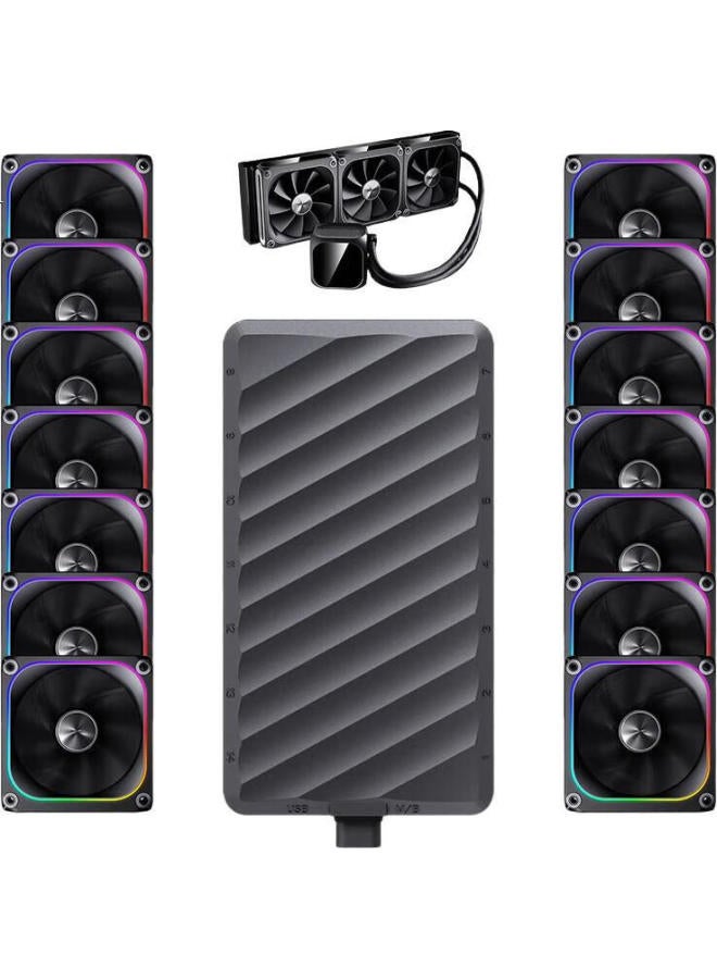 aigo Aigo Starry Sky Magic Cube Led Pixel Screen Pc Case Water Cooling Fan Controller Hub/Supports 14 Devices - Image 1