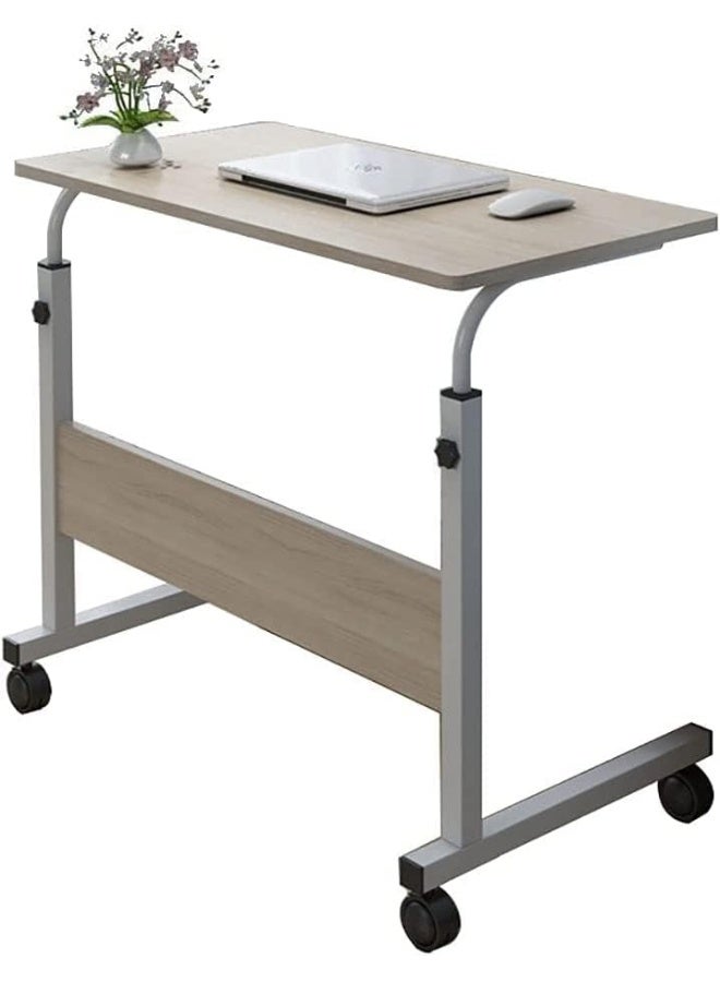 Bedside Computer Table, Adjustable Height Desk Laptop Desk, with 4 Wheels, for Office Home - Image 1