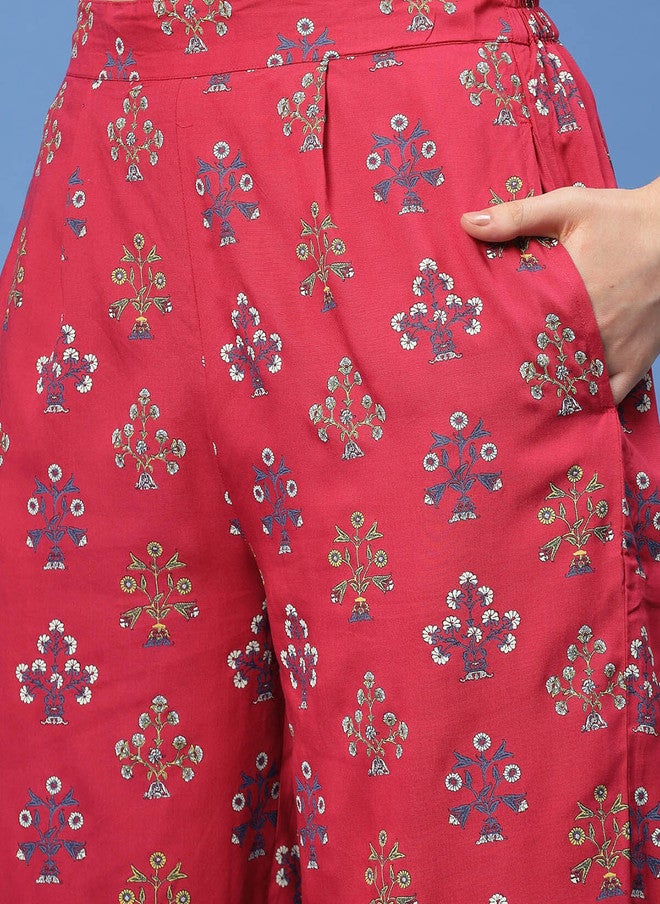 PlusS طقم قميص وسروال مزخرف بنقوش عرقية للنساء - Image 3