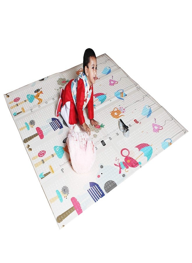 Vic Kid® Baby Play Mat/Foldable Crawling Mat/Large Size/Thick Foam/Double Sides Multi-Purpose Water Proof. (5.8 X 5.15Ft,0.8cm Thickness) (SideA- Squirrel & Mouse + Side B-Ocean World)… - Image 1